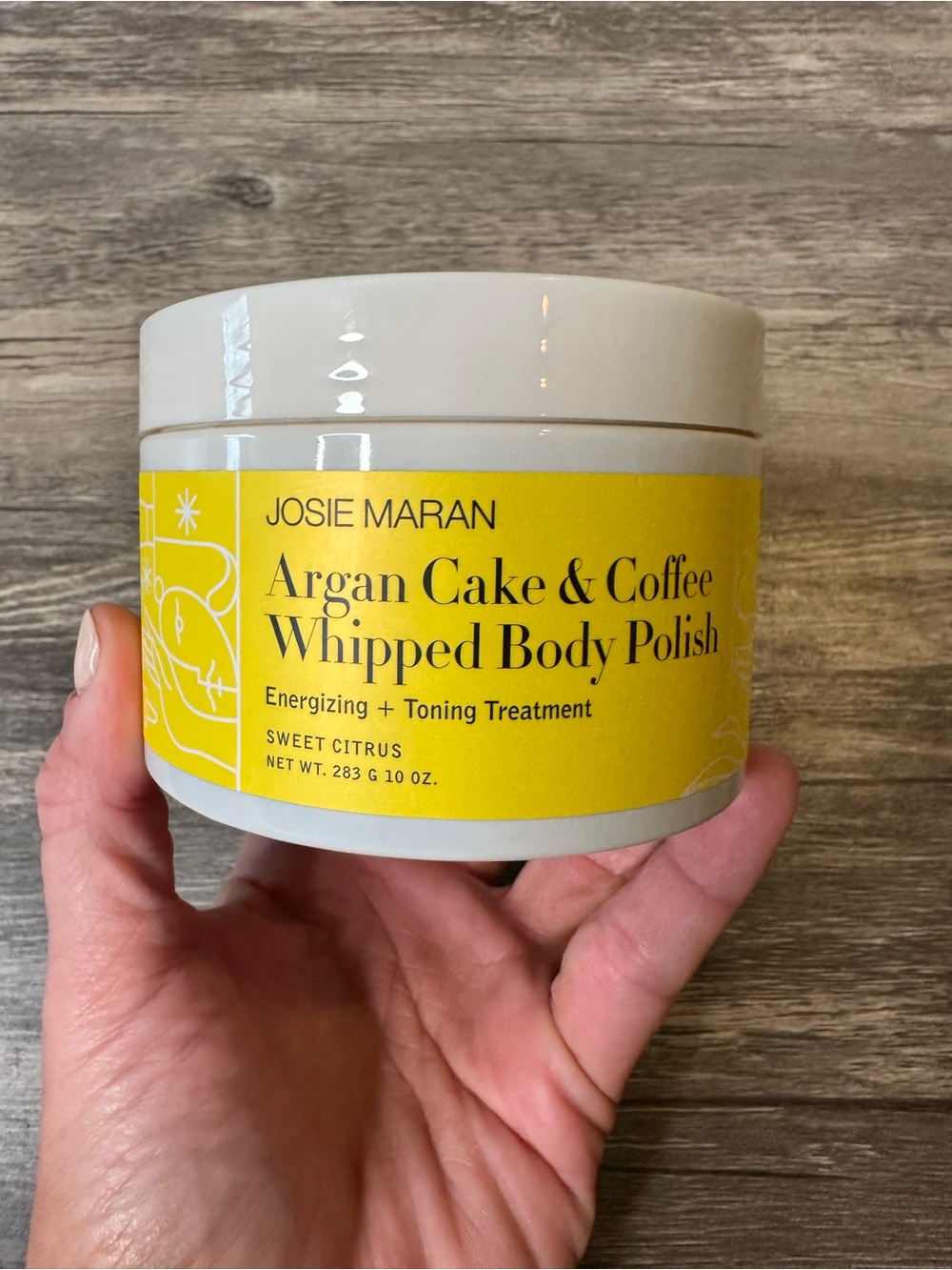 Josie Maran Argan Cake & Coffee Whipped Body Polish Sweet Citrus 10 oz NEW